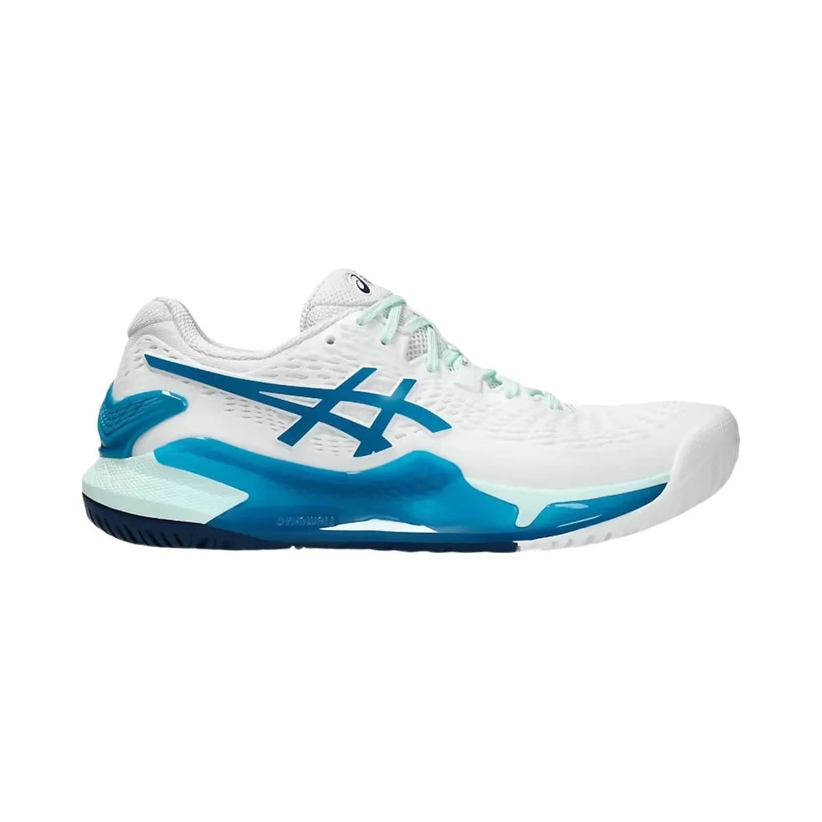 Asics Gel-Resolution 9 White Teal Blue (Women'S)