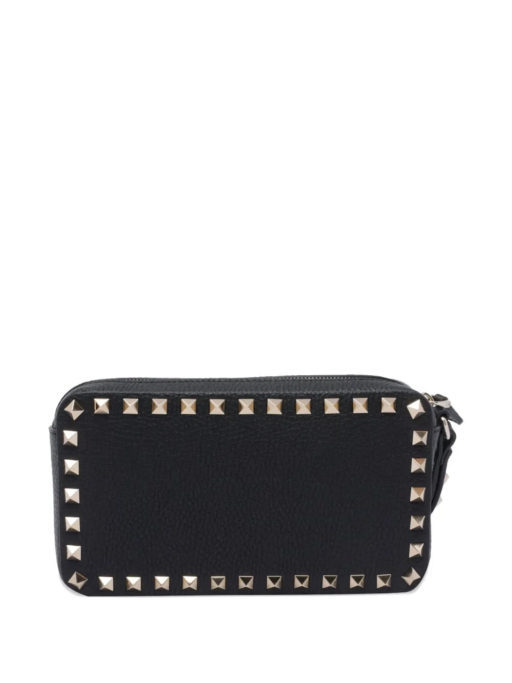 stud-embellished zip-closure bag