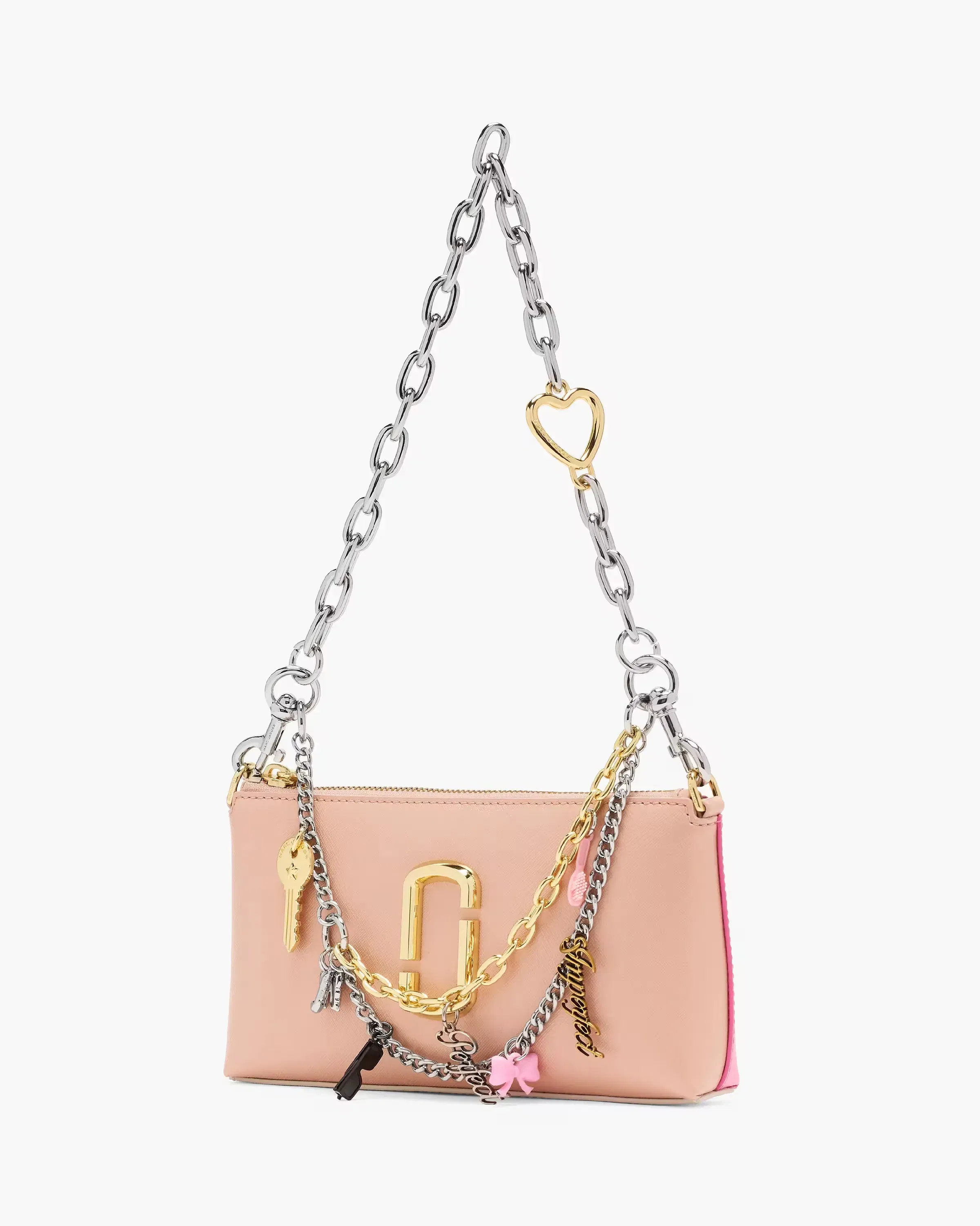 Marc Jacobs The Perfect Imperfect Charm Chain Shoulder Strap Nickel