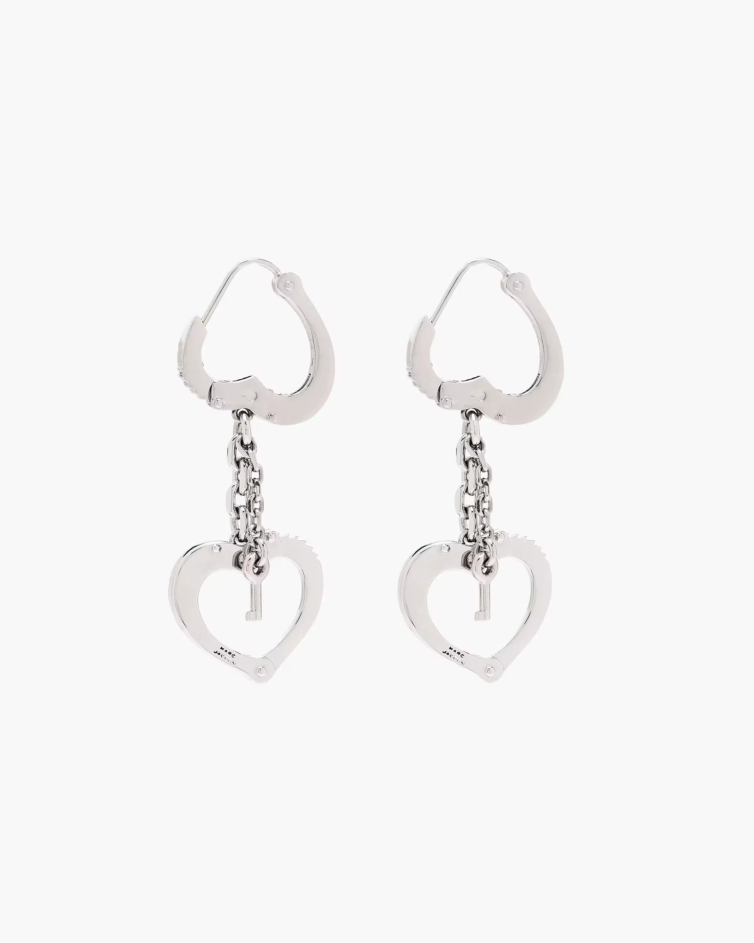Marc Jacobs The Heart Handcuff Earrings Light Antique Silver