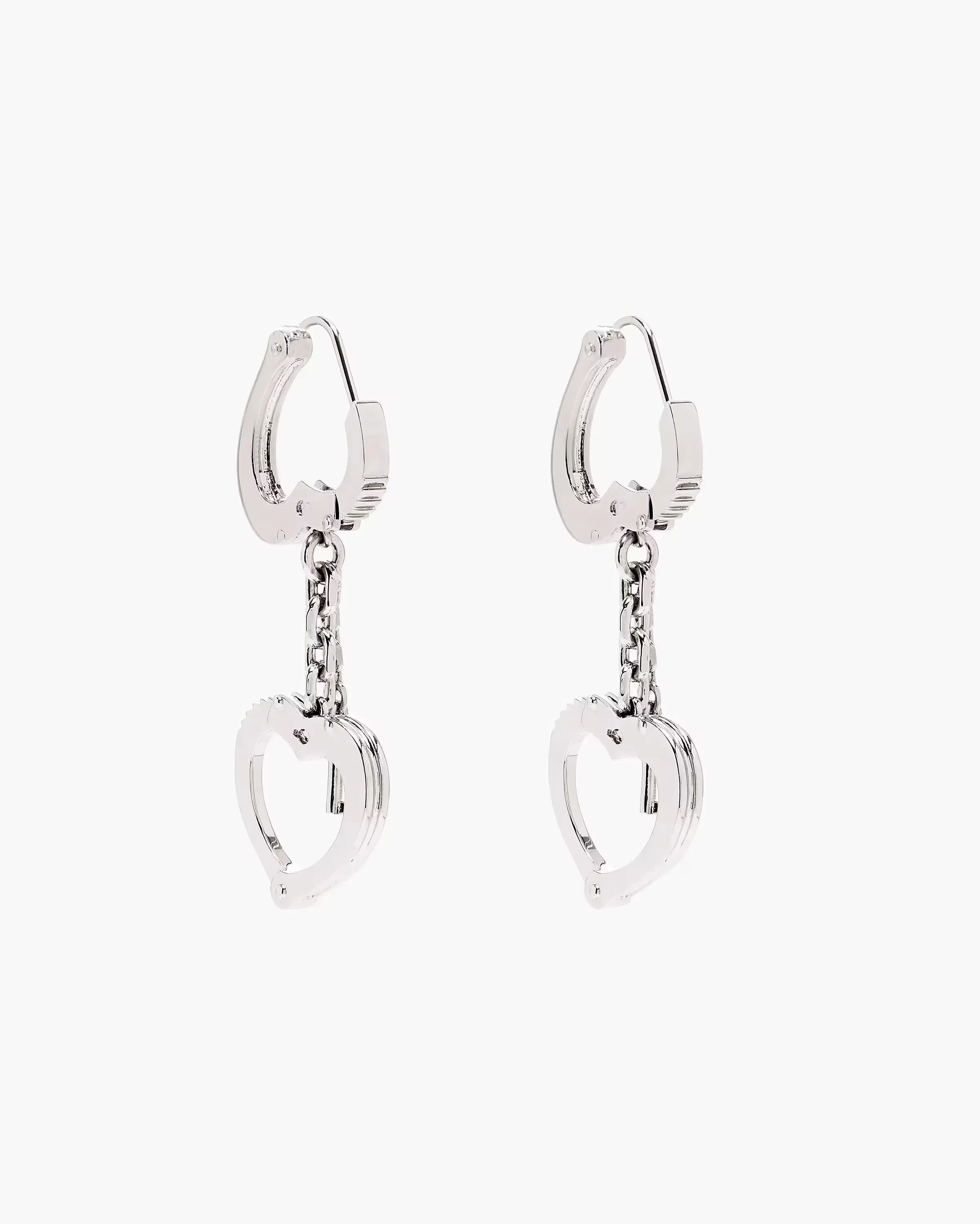 Marc Jacobs The Heart Handcuff Earrings Light Antique Silver