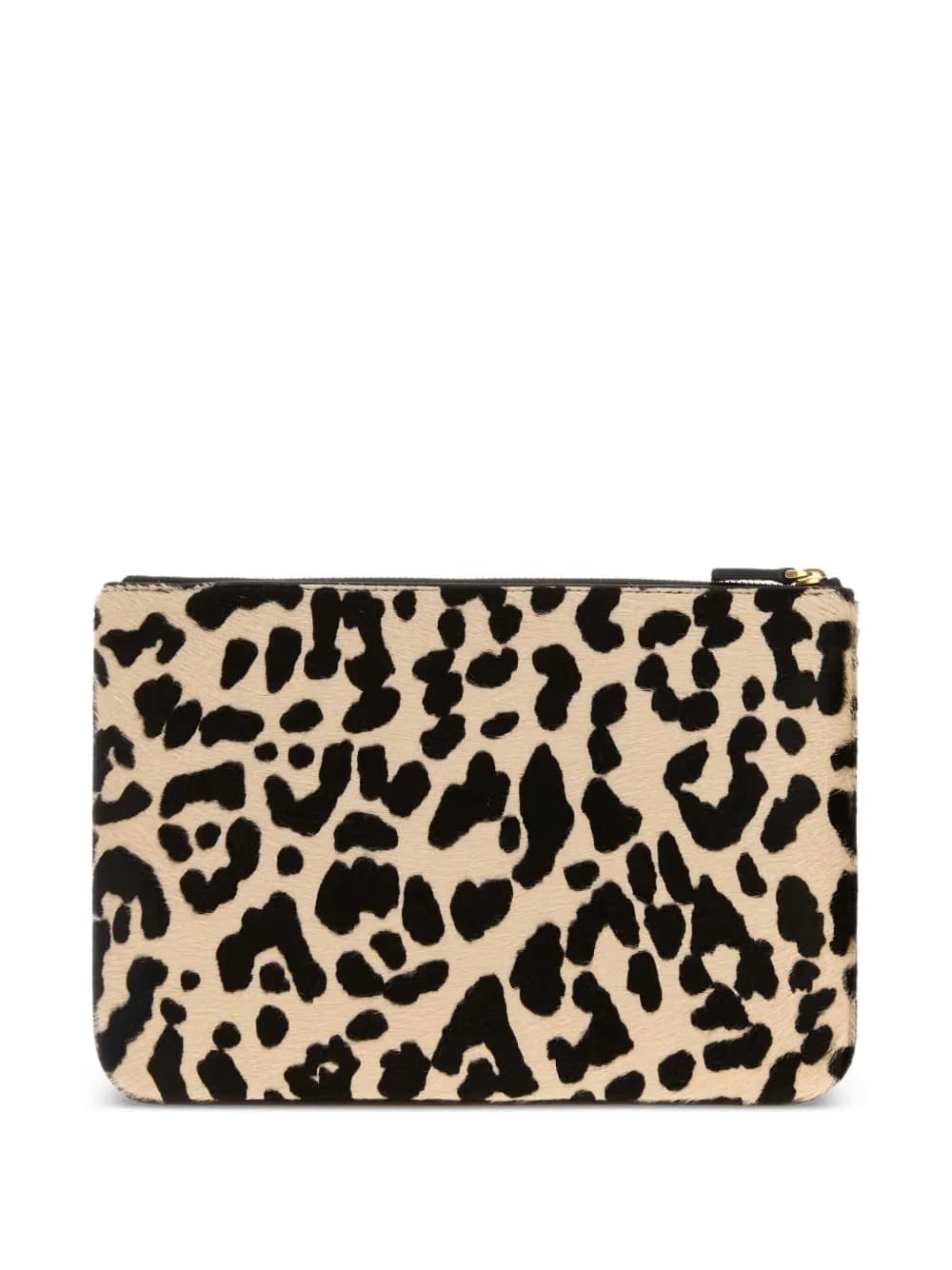 VLogo leopard-print clutch bag