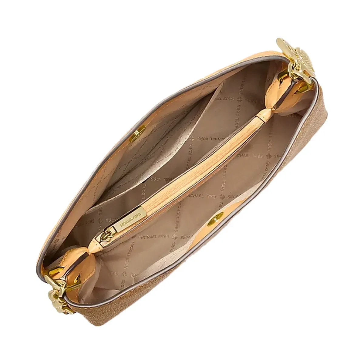Michael Kors Christina Small Signature Logo Crossbody Bag Honeywheat