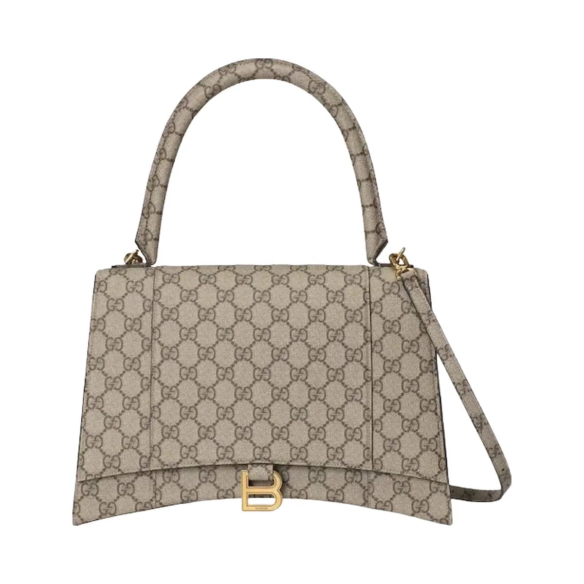 Gucci X Balenciaga The Hacker Project Medium Hourglass Bag Beige/Ebony