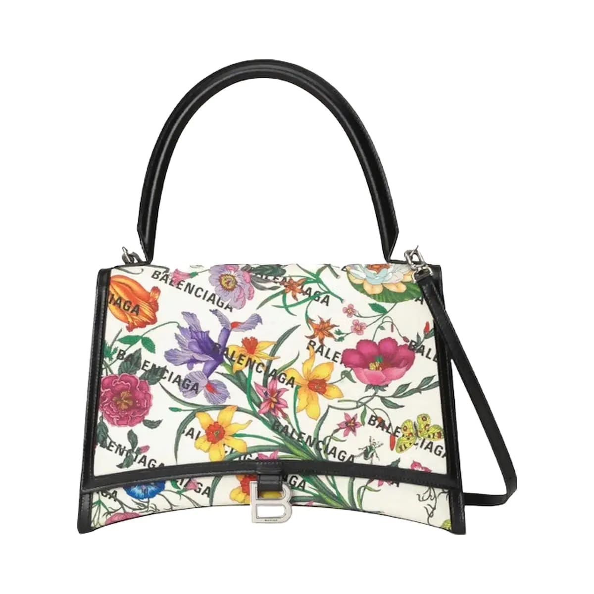Gucci X Balenciaga The Hacker Project Medium Hourglass Bag White Flora