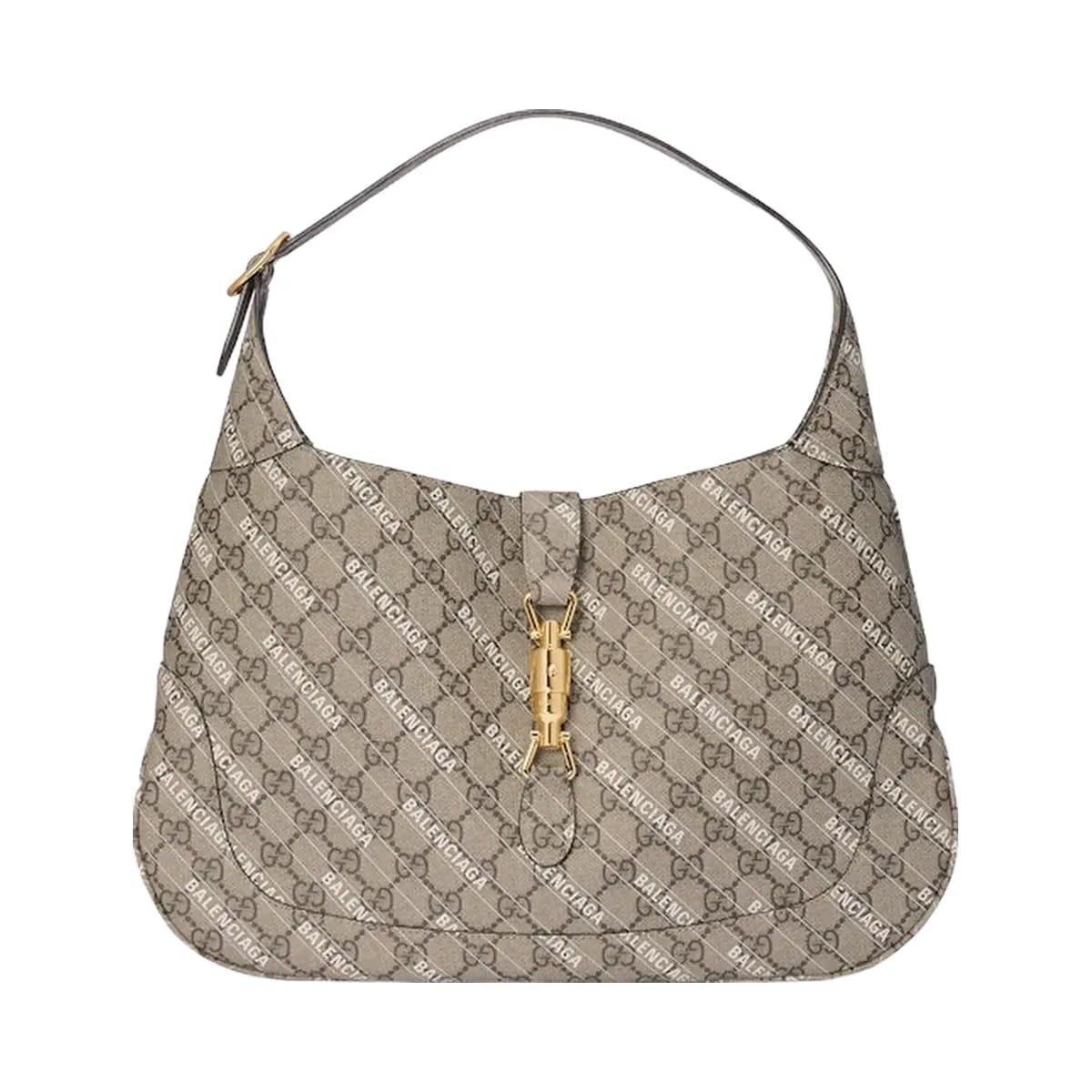 Gucci X Balenciaga The Hacker Project Medium Jackie 1961 Gg Supreme Beige/Ebony/White
