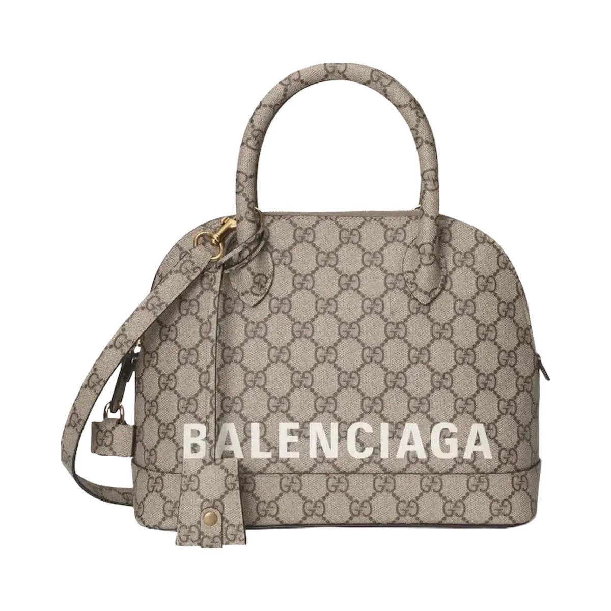 Gucci X Balenciaga The Hacker Project Small Ville Bag Beige/Ebony