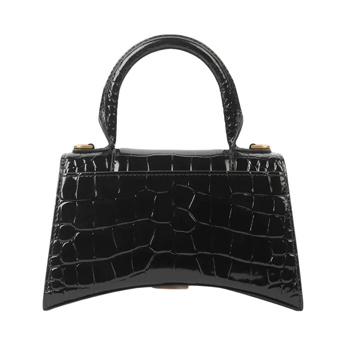 Balenciaga Hourglass XS Handbag Crocodile Embossed