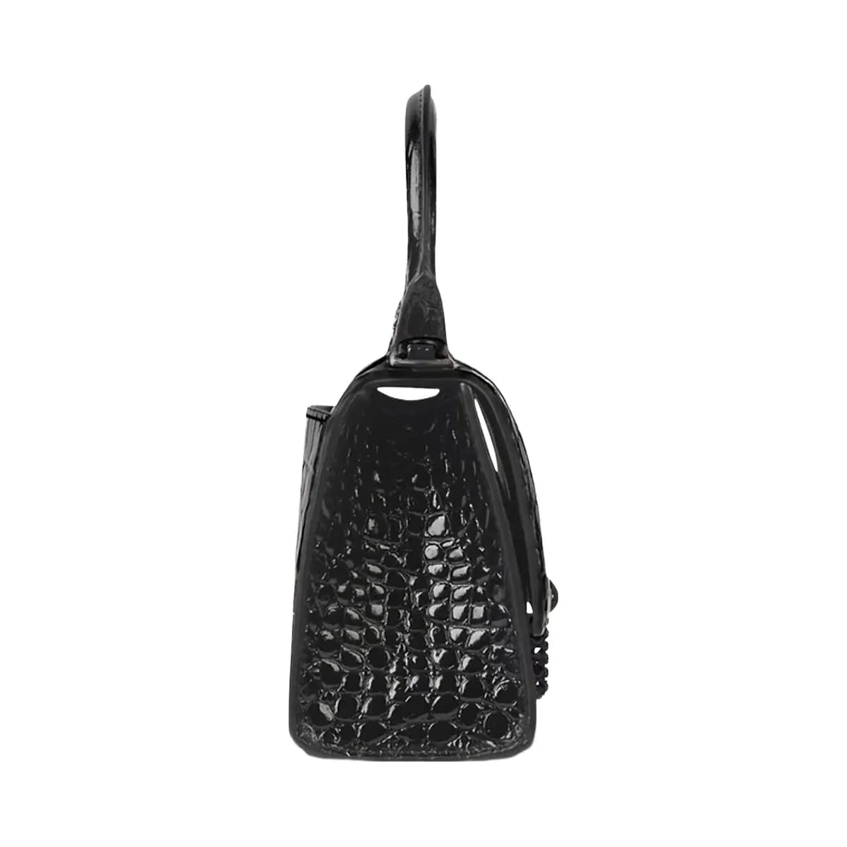 Balenciaga Hourglass XS Handbag Crocodile Embossed With Rhinestones