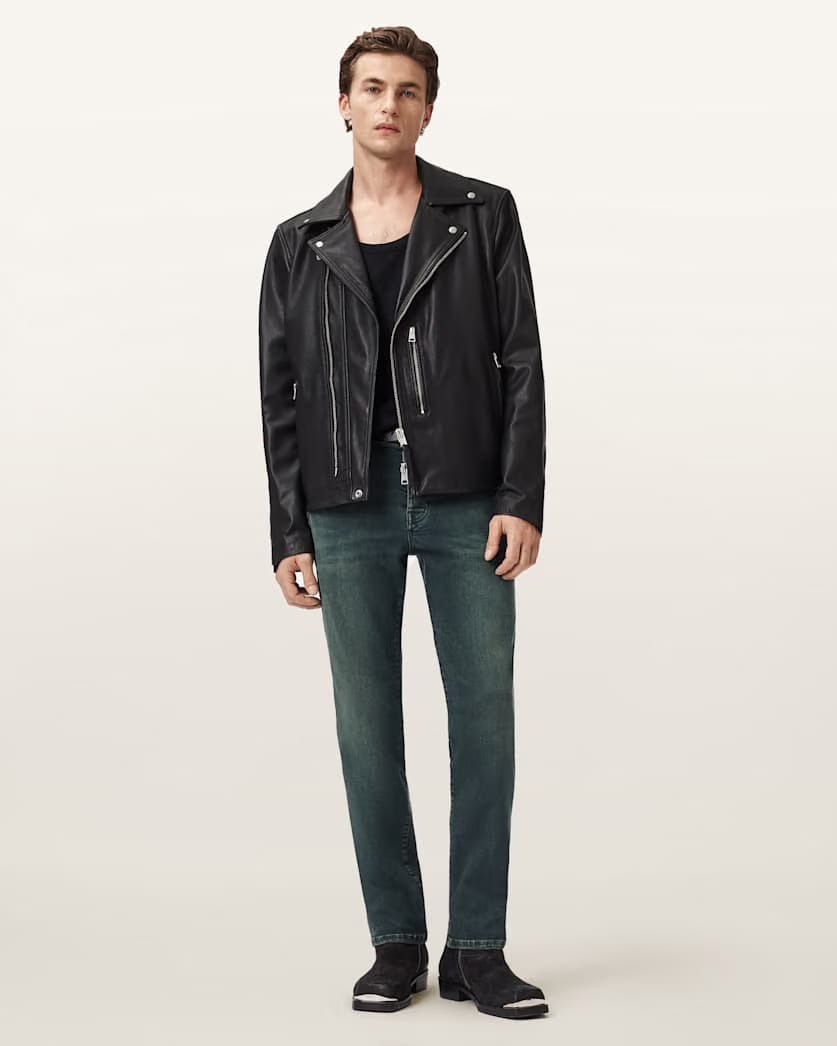 AllSaints Sid Skinny Fit Denim Jeans Washed Black