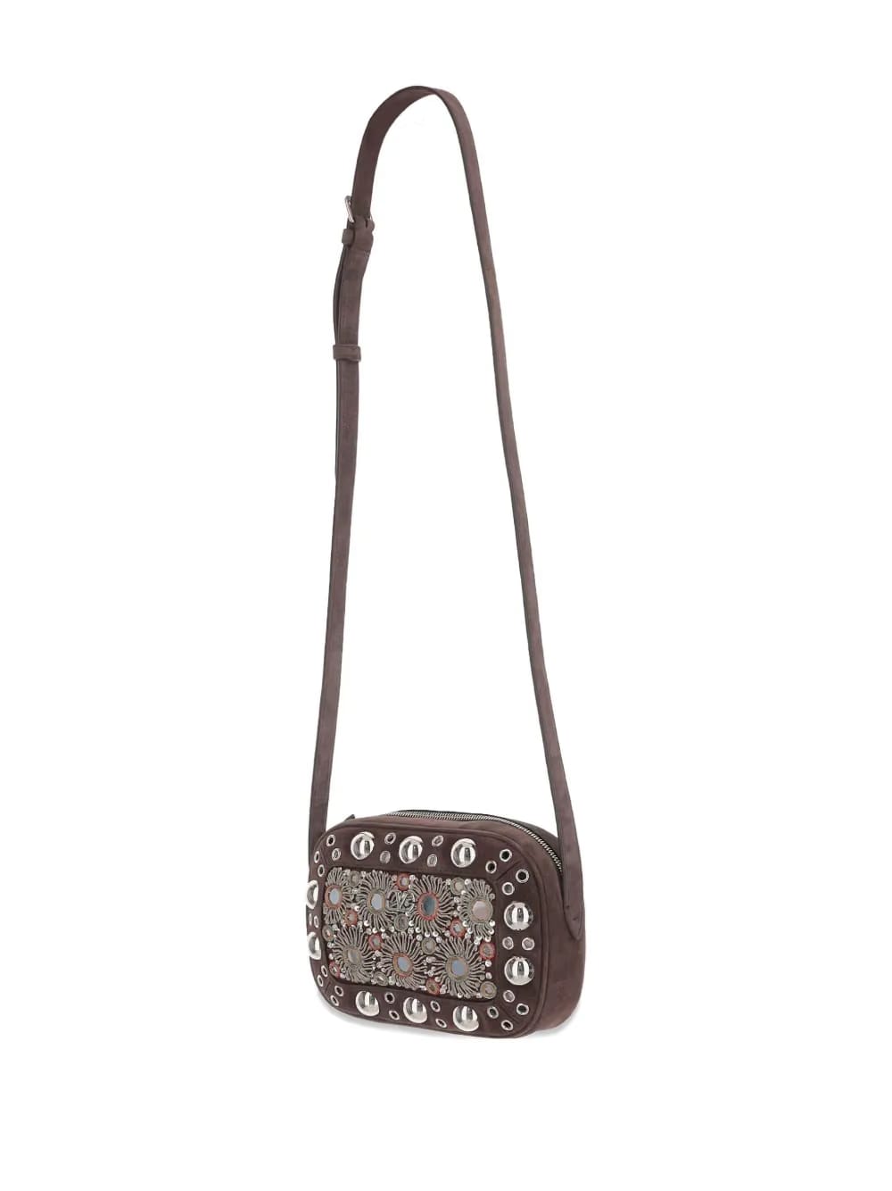 Nellcôte mirror-embellished stud-detailed shoulder bag
