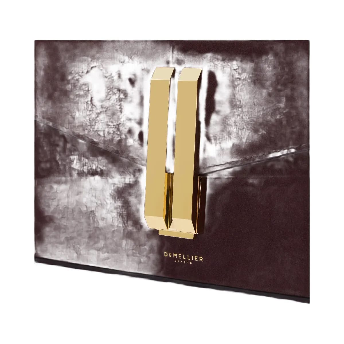 DeMellier The Vancouver Clutch burgundy suede & burgundy smooth
