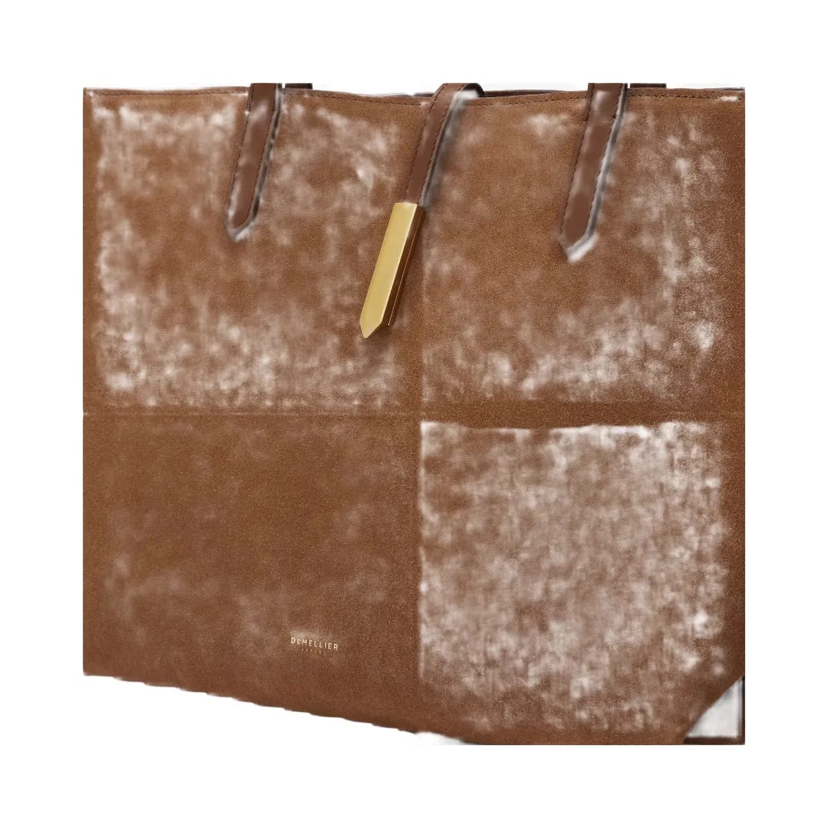 DeMellier The Tokyo Tote deep tan suede & deep tan smooth