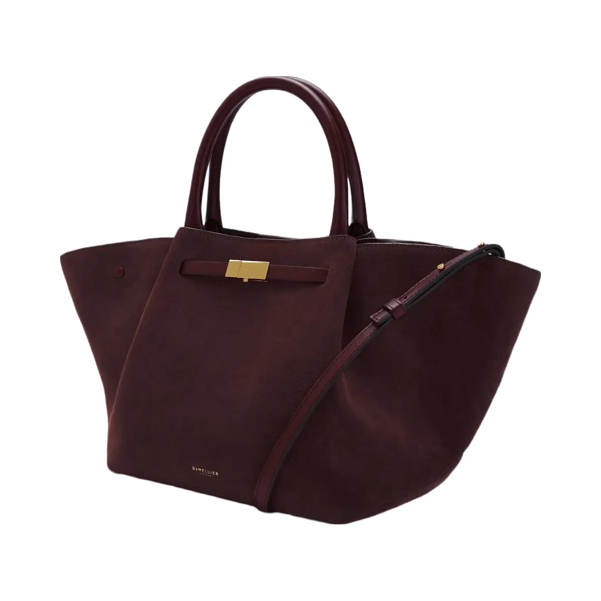 DeMellier The Midi New York burgundy suede & burgundy smooth