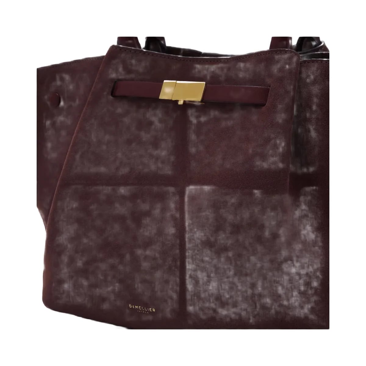 DeMellier The Midi New York burgundy suede & burgundy smooth