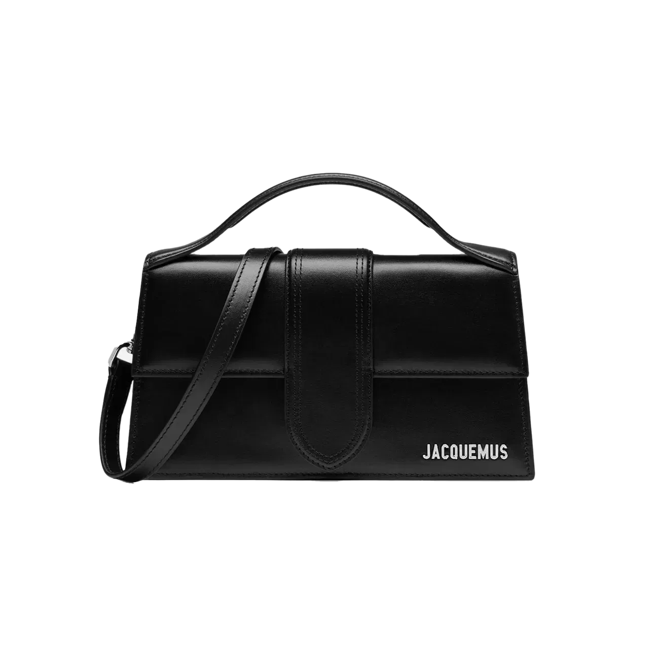 Jacquemus Black with silver Initials Le Grand Bambino(with dustbag only)