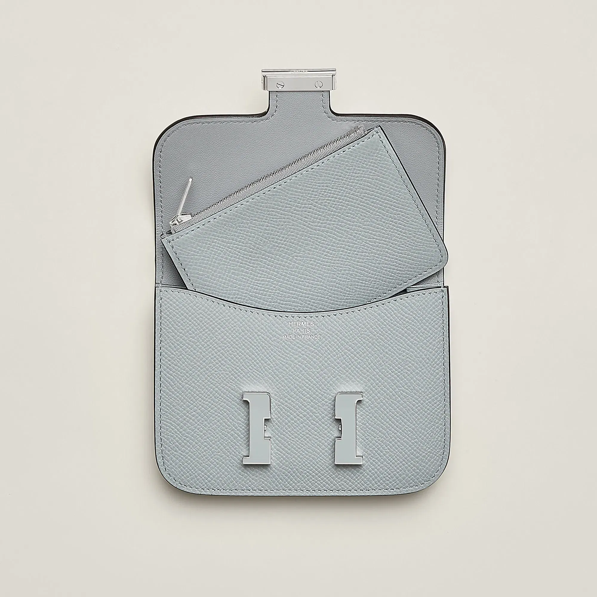 Hermes Constance Slim Wallet Bleu Saphir