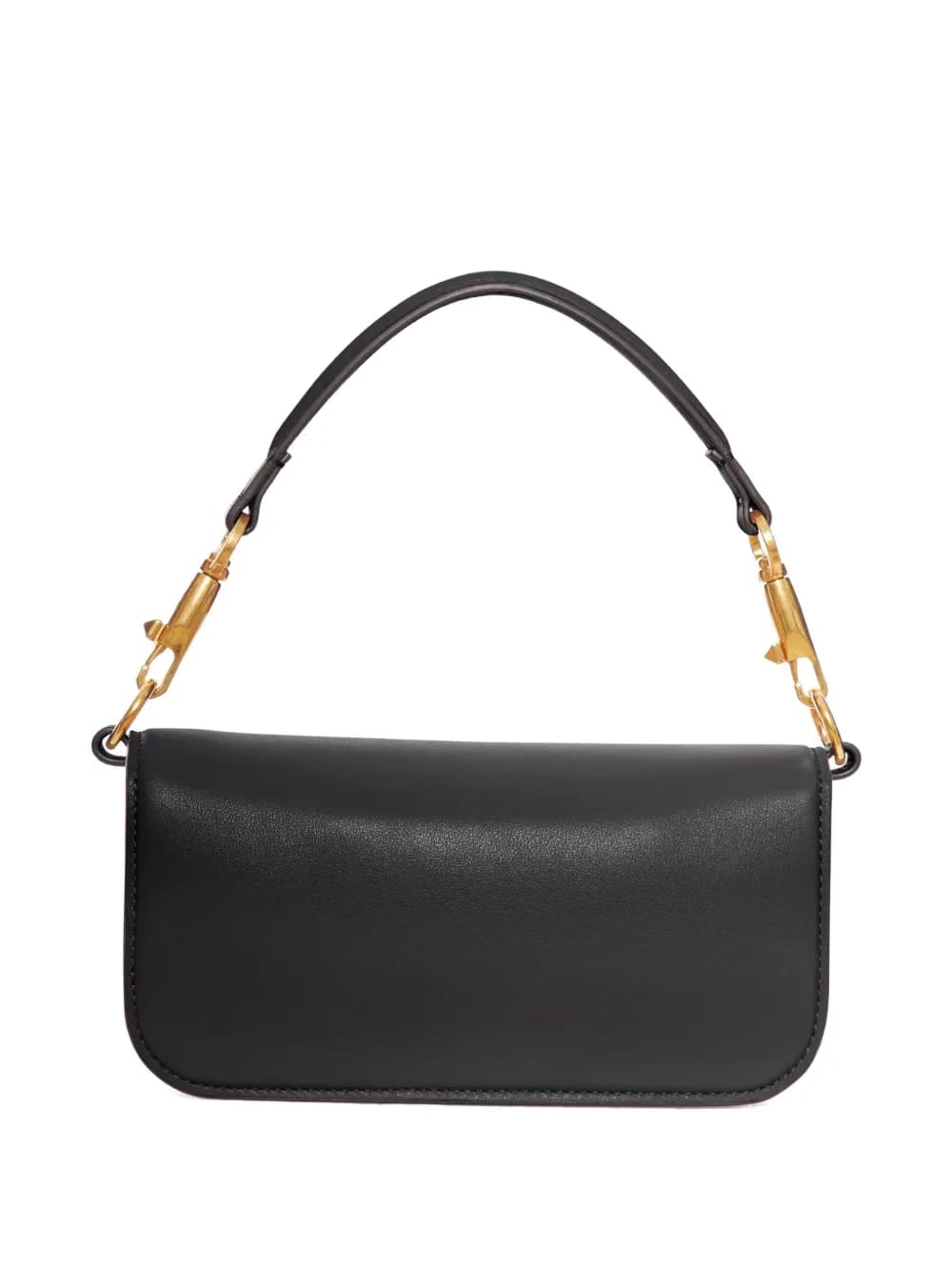 VLogo embellished clasp leather shoulder bag