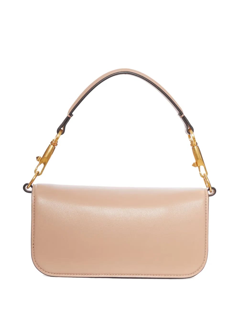 VLogo embellished clasp leather shoulder bag