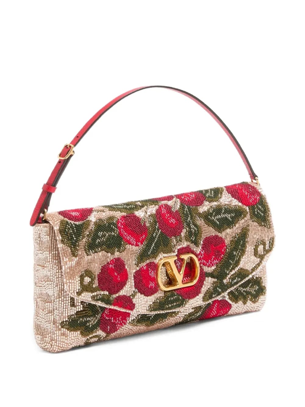embroidered beaded shoulder bag