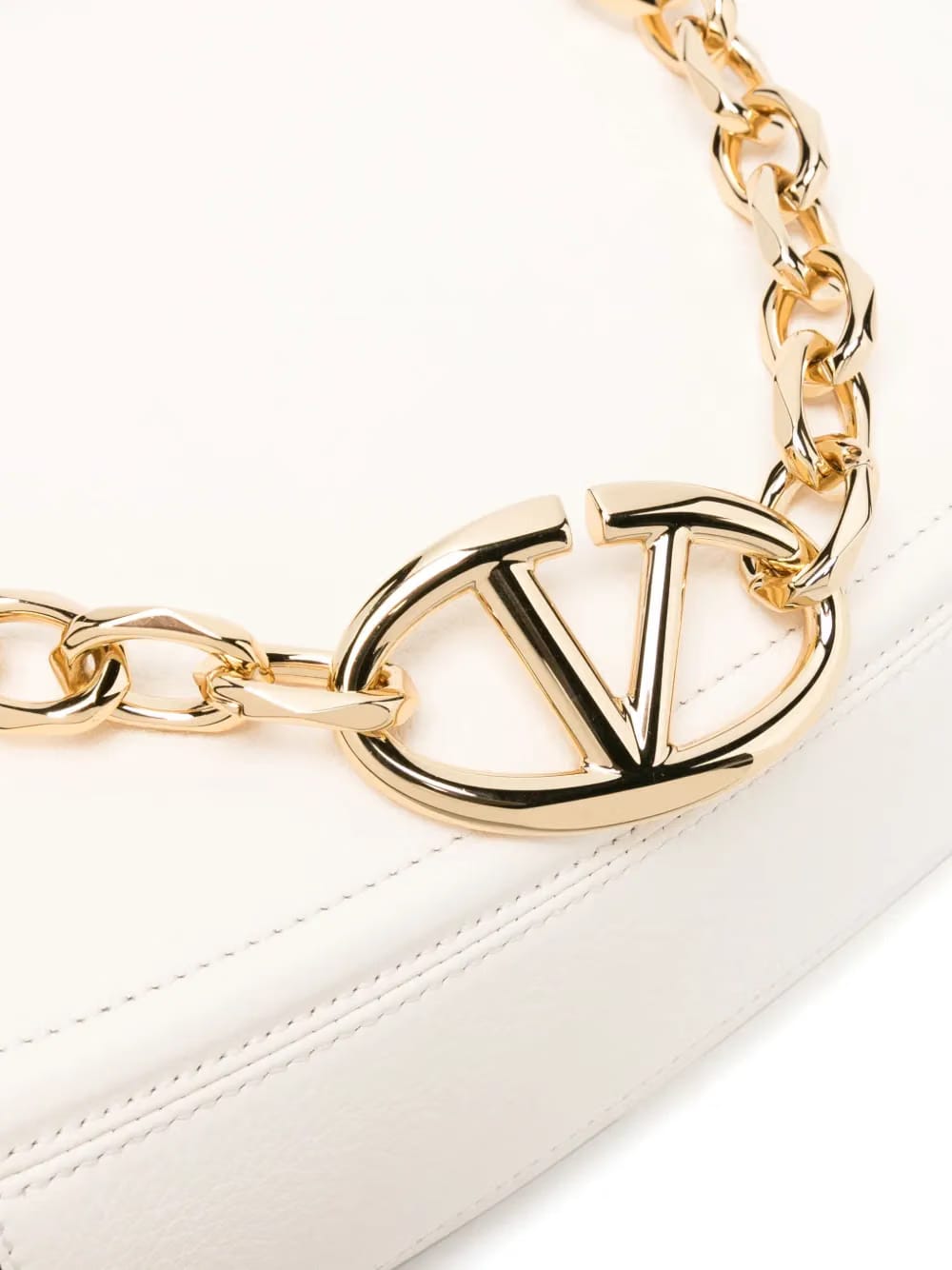VLogo Moon leather tote bag