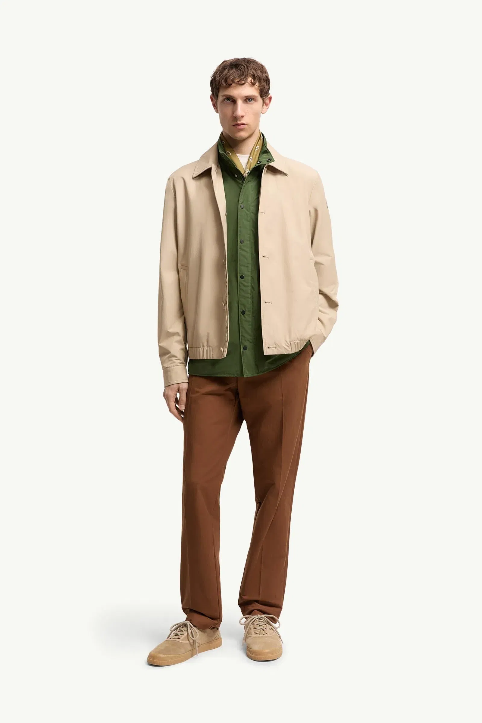 Moncler Technical Cotton Blend Pants Light Brown Light Brown