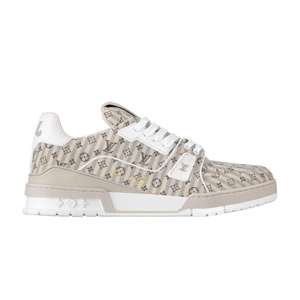 Louis Vuitton Trainer Low Striped Mini Monogram - Beige
