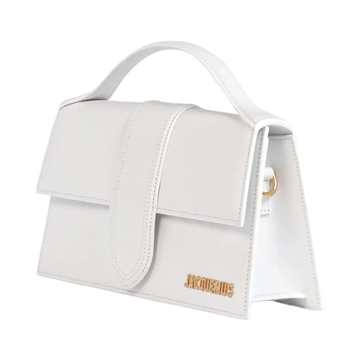 Jacquemus The Large Bambino Handbag With Adjustable Crossbody Strap White