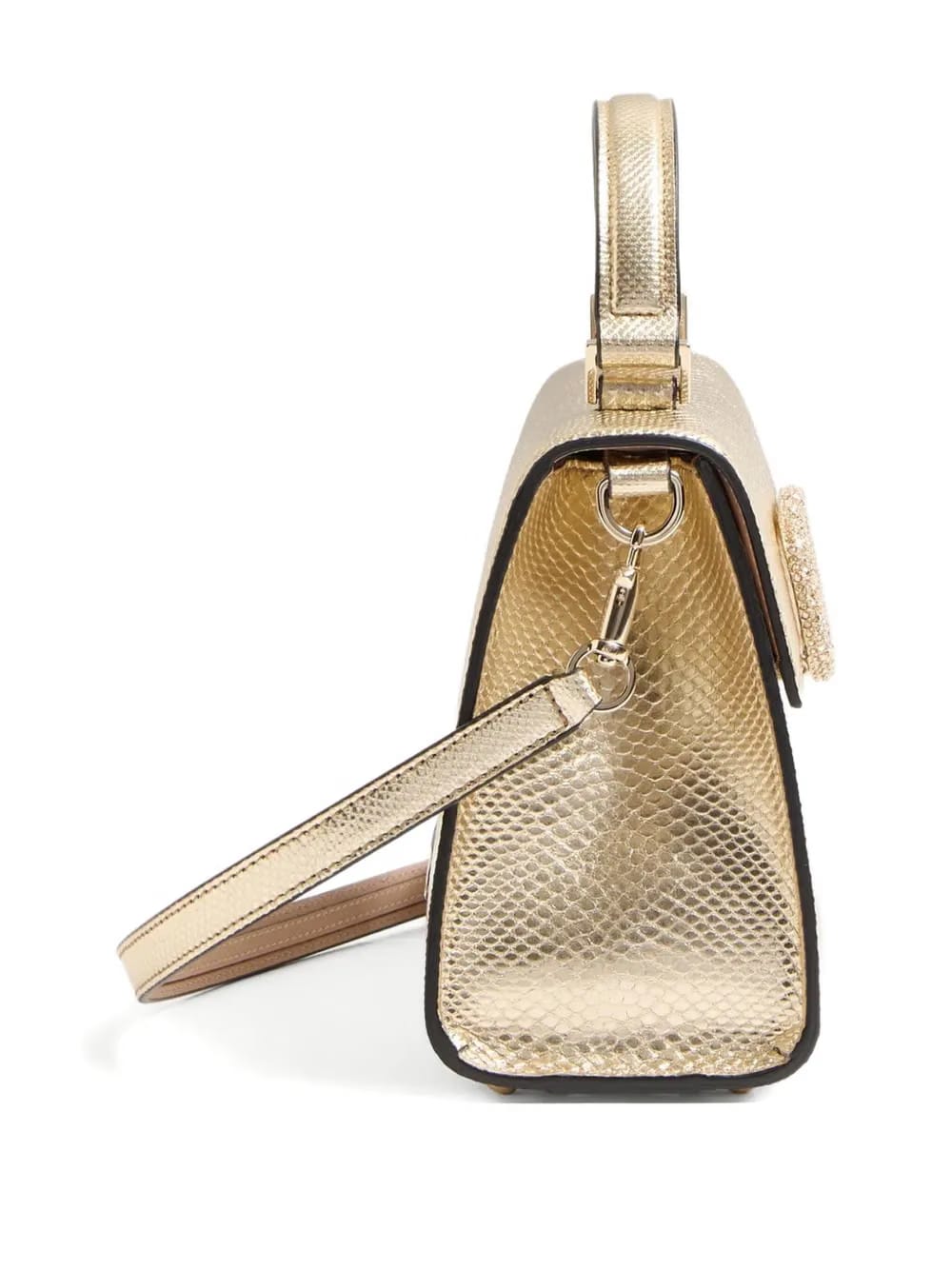 small VSling metallic tote bag