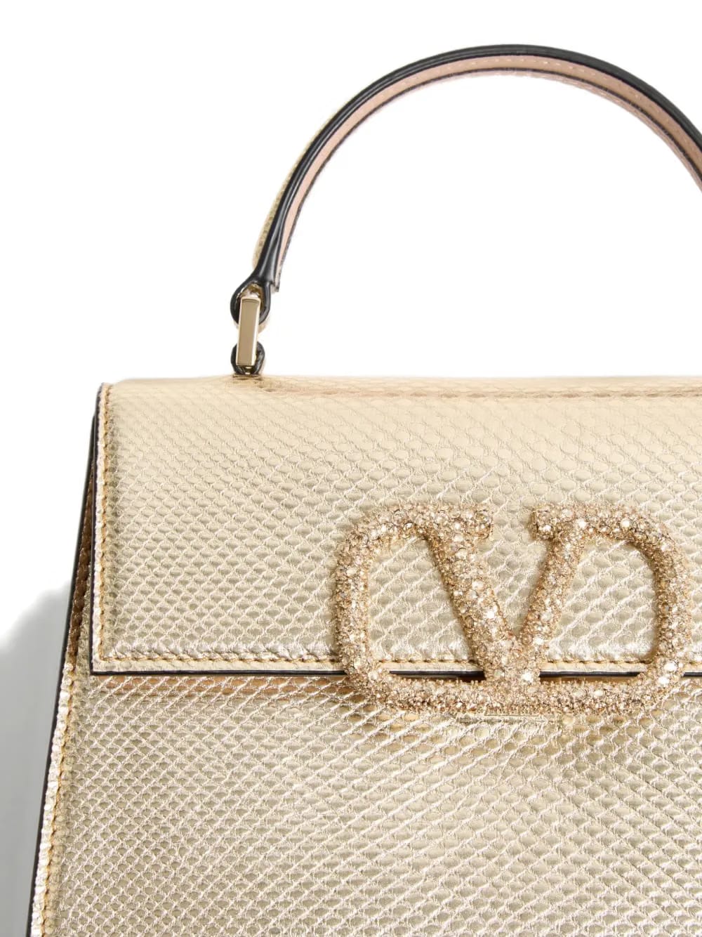 small VSling metallic tote bag
