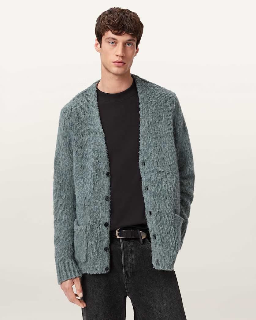 AllSaints Tobie Wool Cardigan Nordic Green