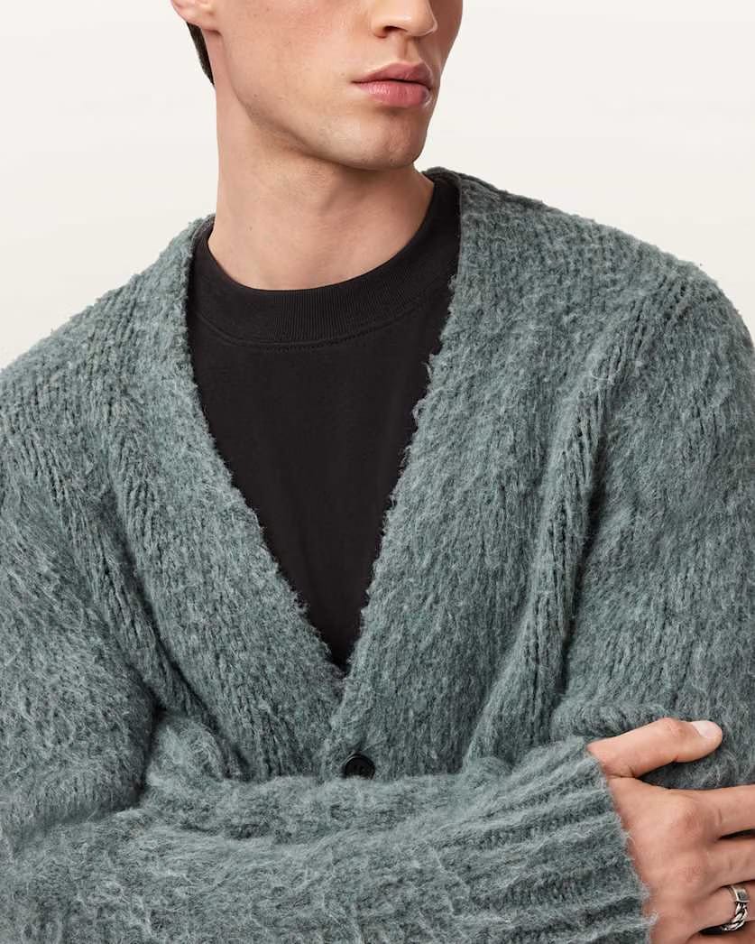 AllSaints Tobie Wool Cardigan Nordic Green