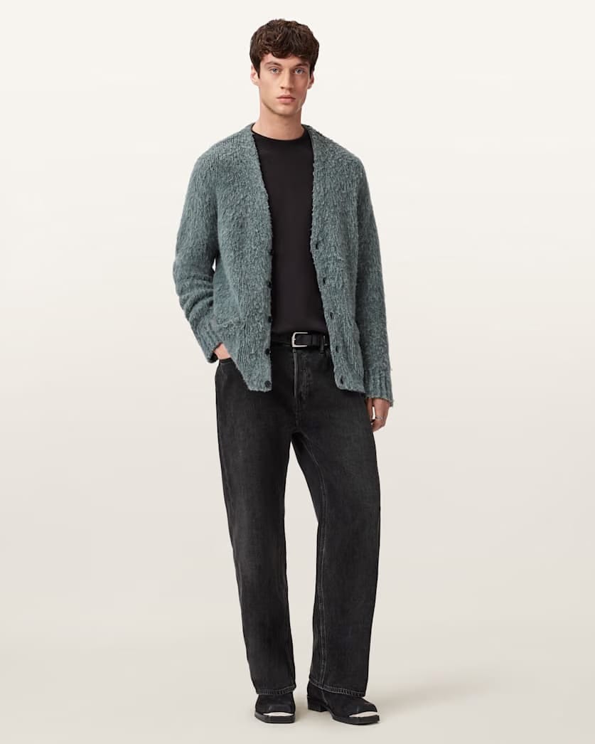 AllSaints Tobie Wool Cardigan Nordic Green