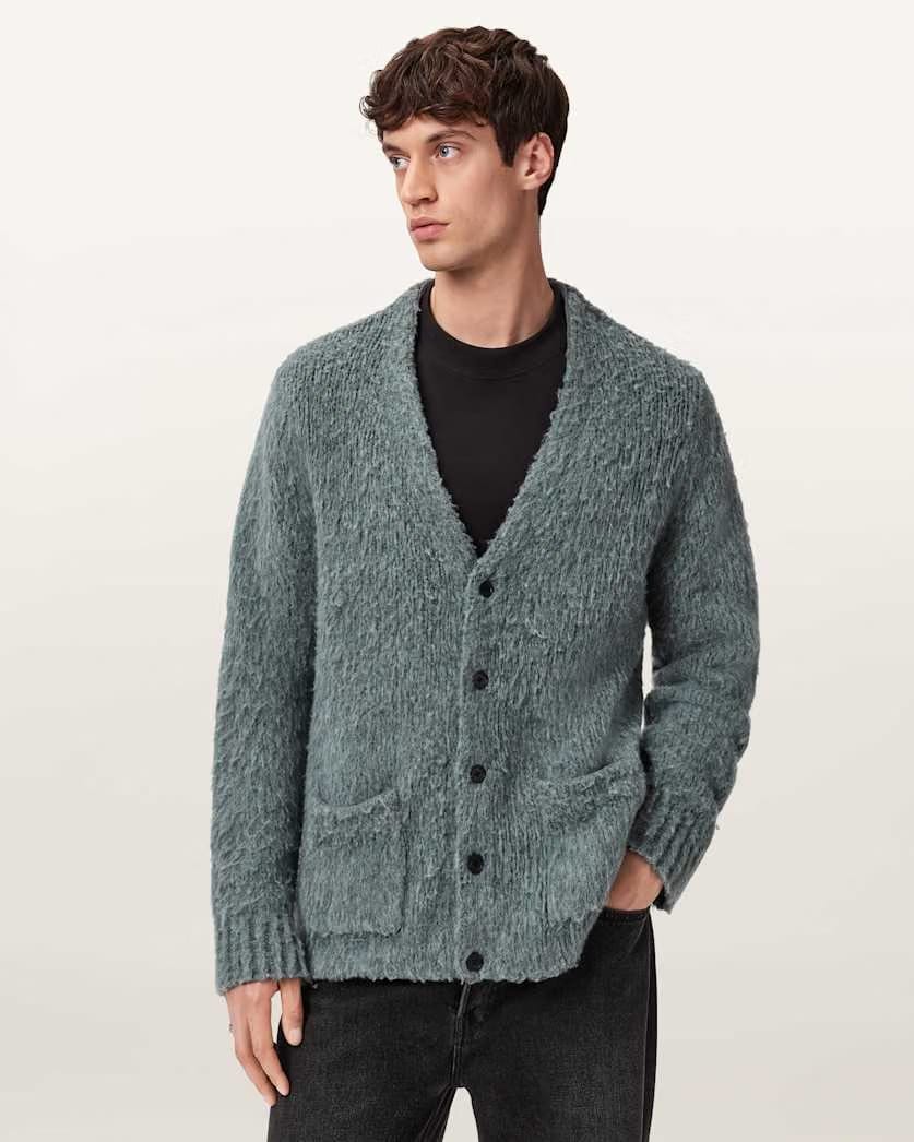 AllSaints Tobie Wool Cardigan Nordic Green
