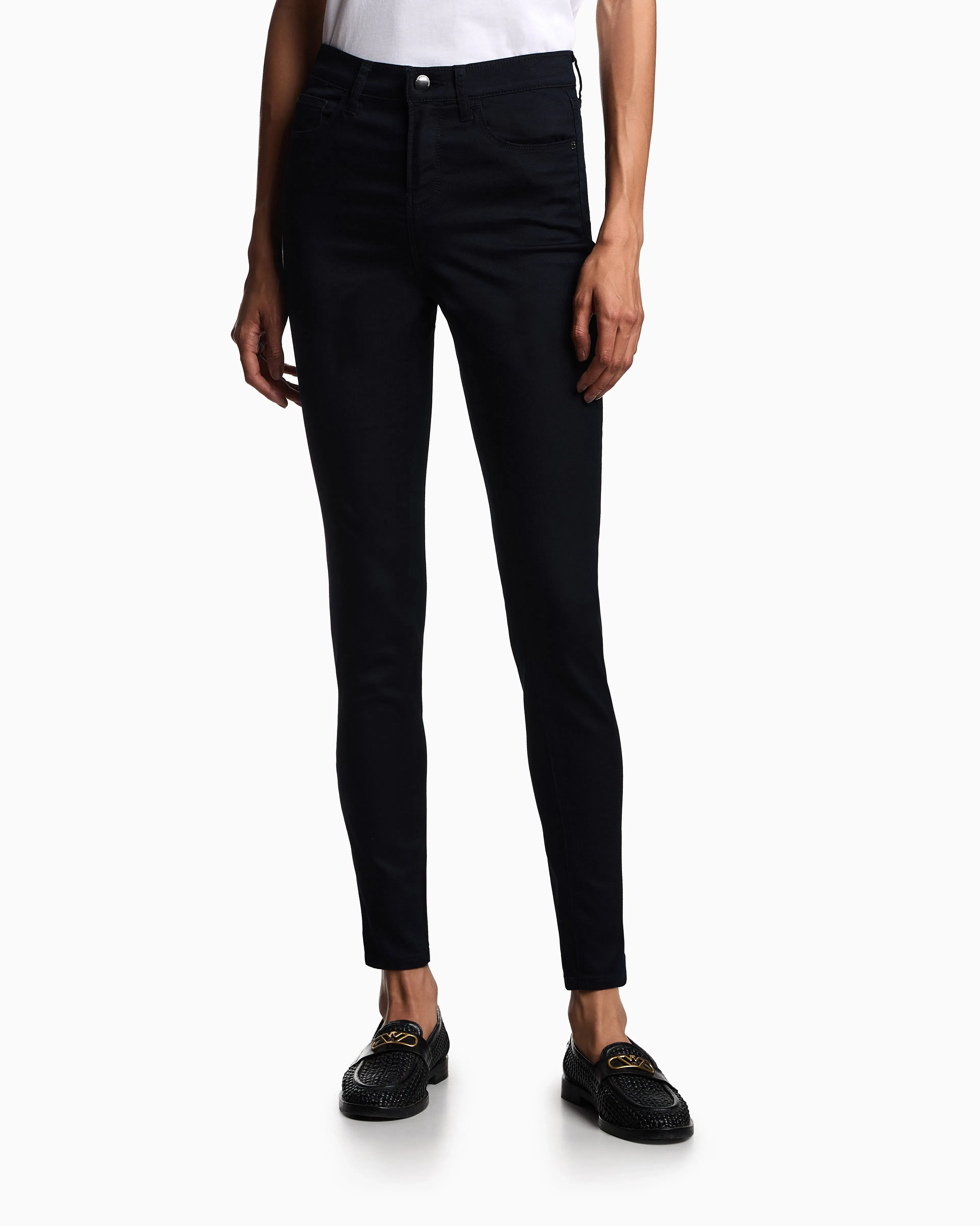 Emporio Armani Denim jeans with high waist and super skinny fit Essential