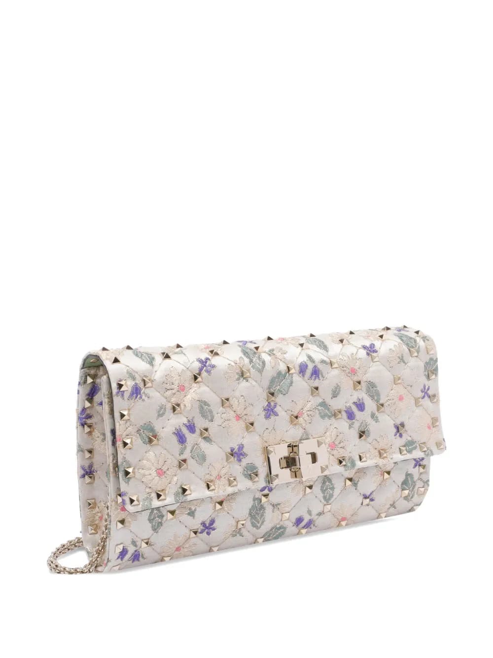 quilted floral-print crossbody bag