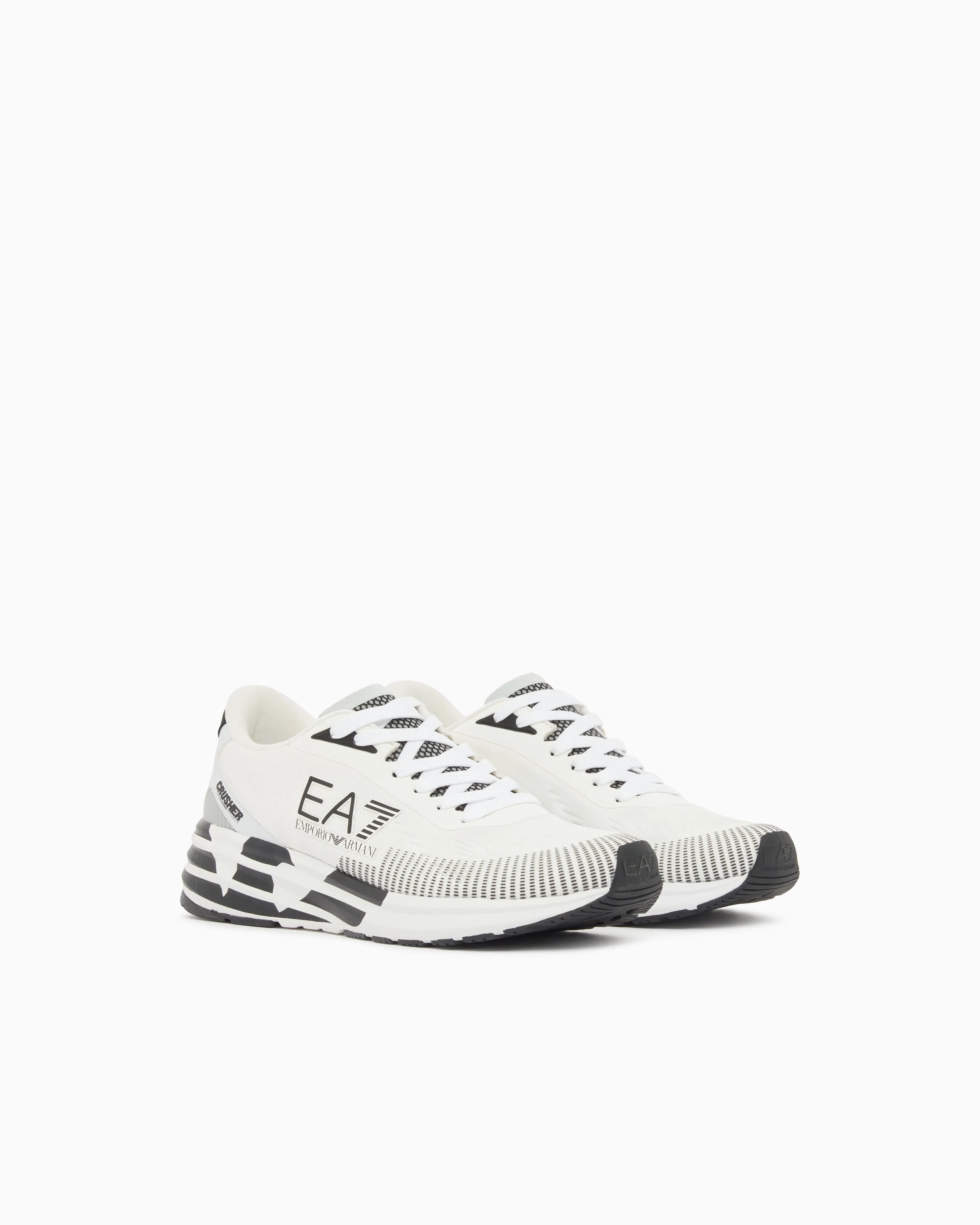 Ea7 Sneakers Crusher Distance In Mesh With Reflective Details White