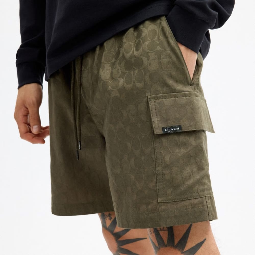 Coach Coach | Brain Dead Signature Camp Shorts Green