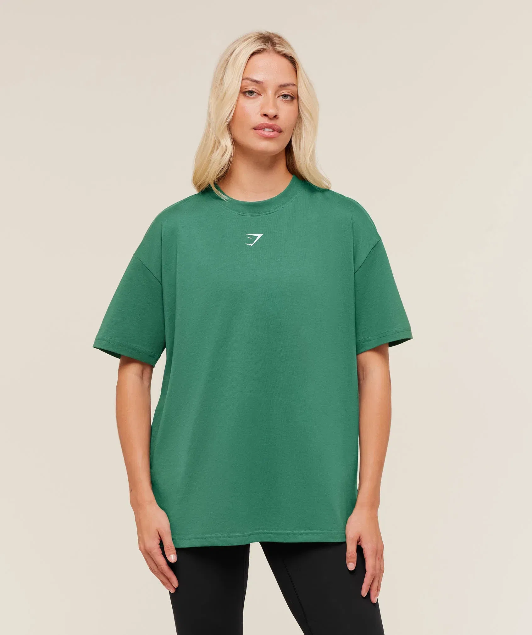Women's Gymshark Trace Graphic Oversized T-Shirt Lift Green