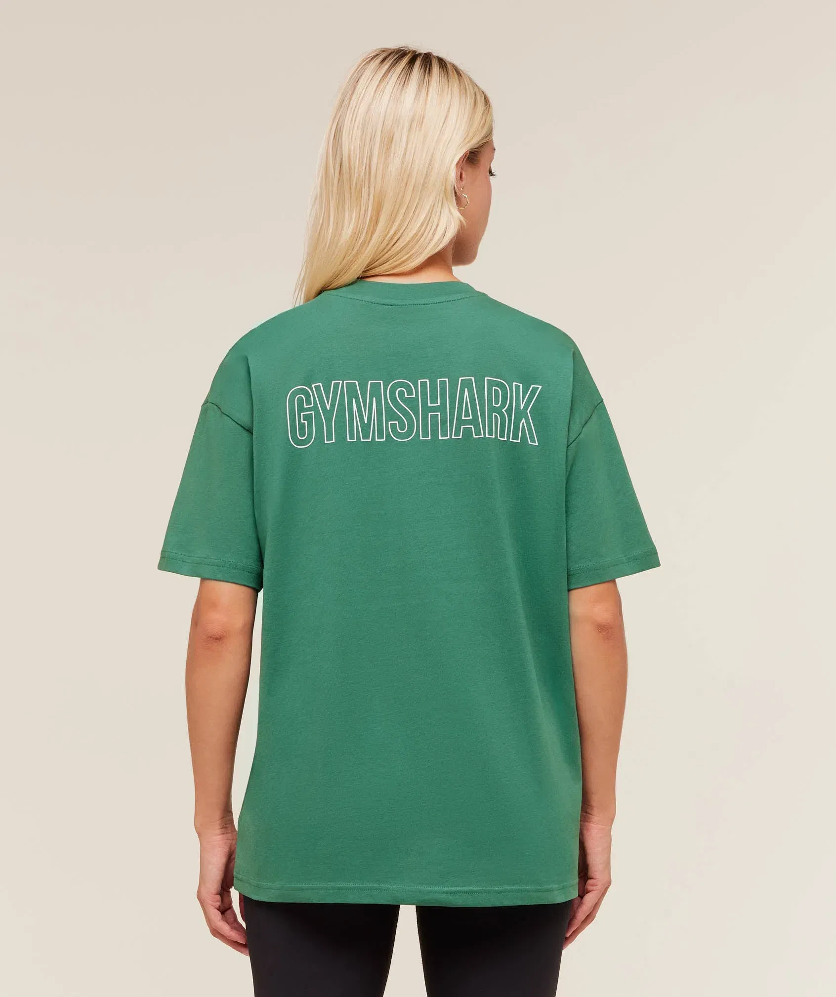 Women's Gymshark Trace Graphic Oversized T-Shirt Lift Green