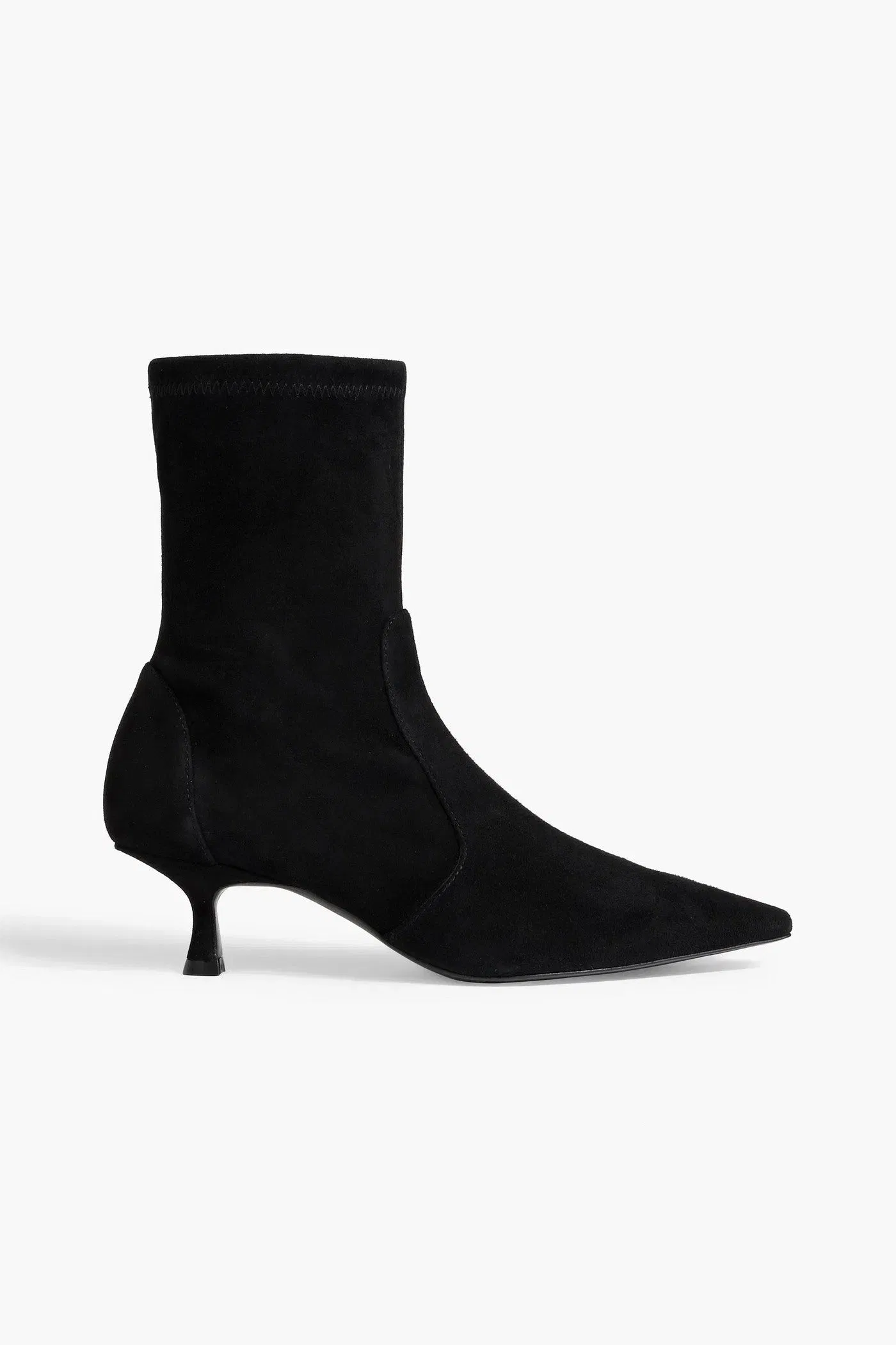 Stuart Weitzman Naomi 50 Suede Ankle Boots Black Women's