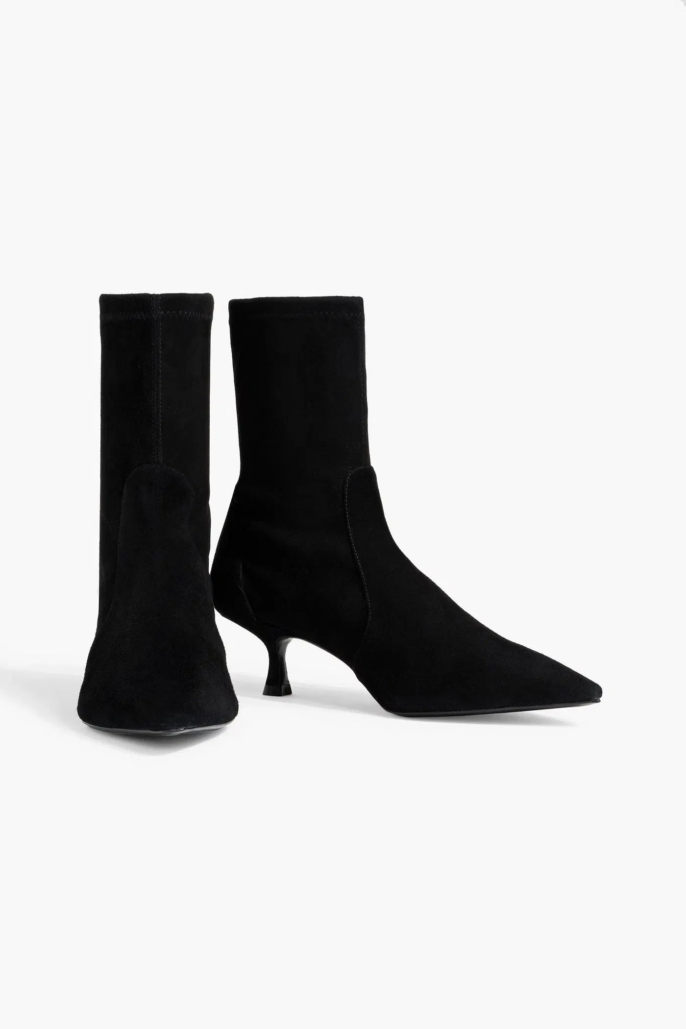 Stuart Weitzman Naomi 50 Suede Ankle Boots Black Women's