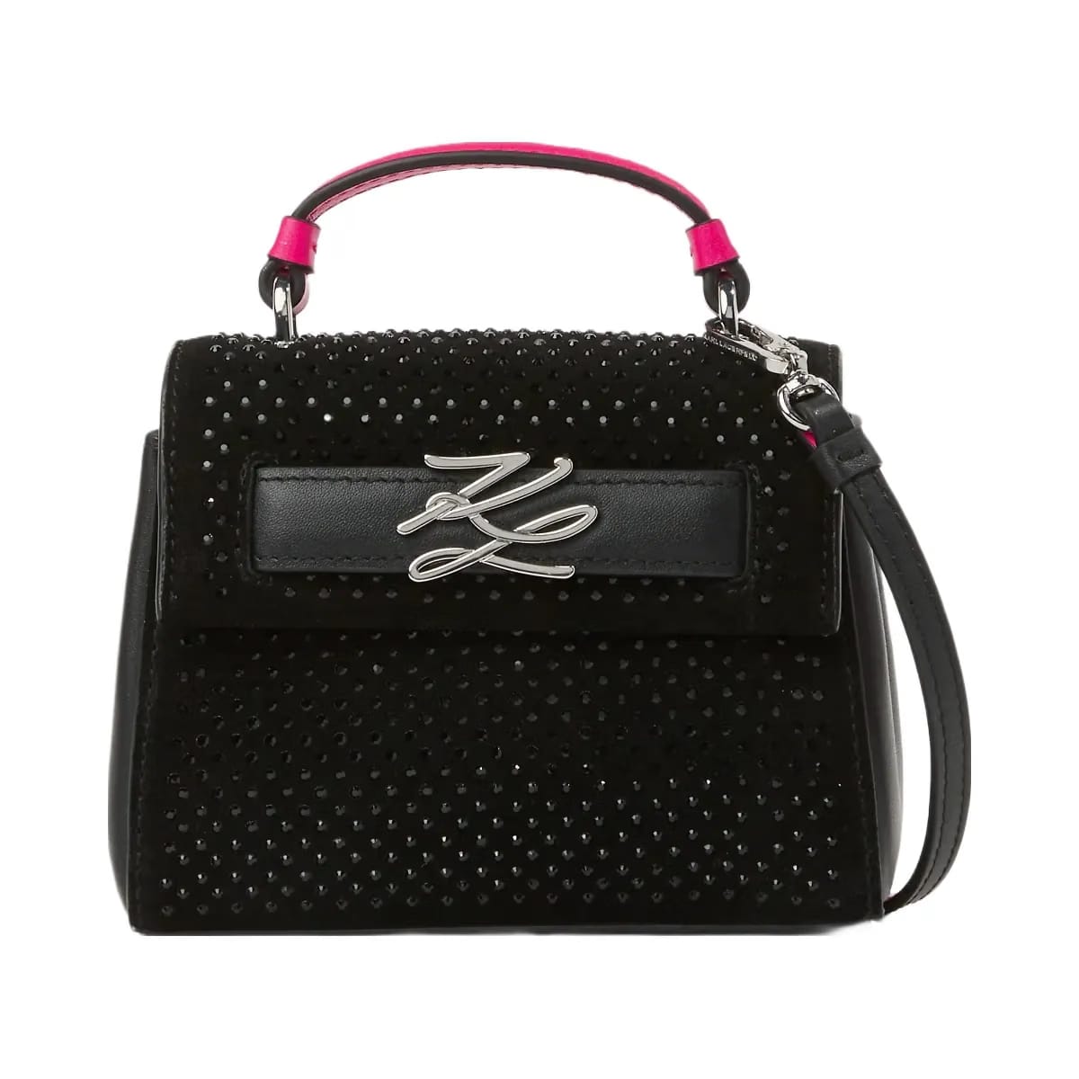 Karl Lagerfeld Exclusive K/Autograph Rhinestone Nano Bag Black Embellishment