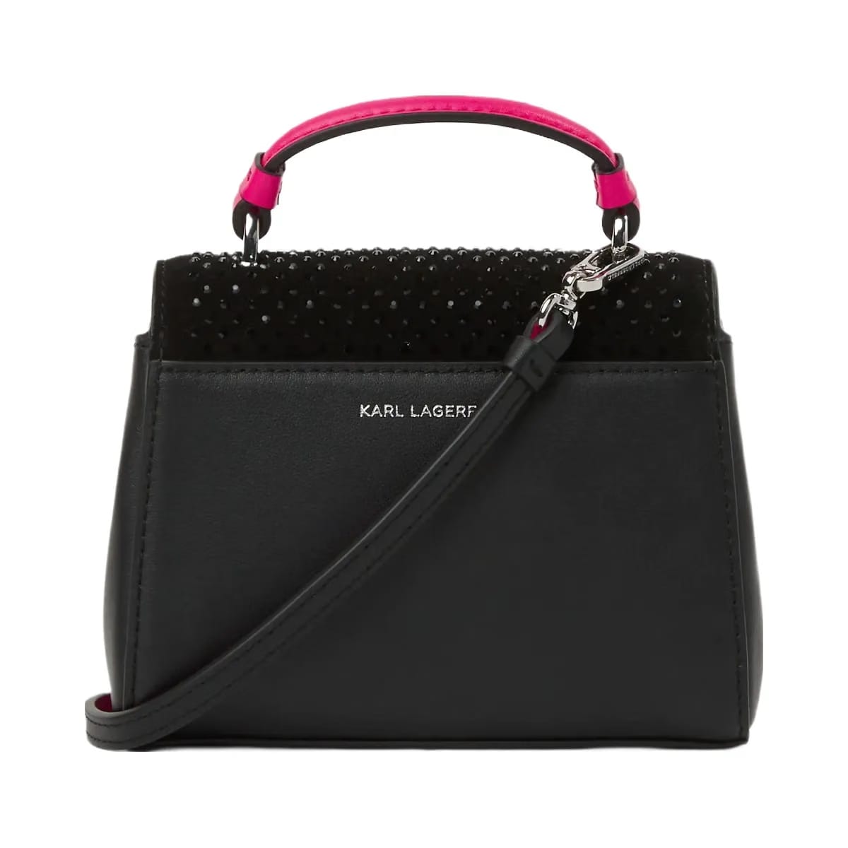 Karl Lagerfeld Exclusive K/Autograph Rhinestone Nano Bag Black Embellishment