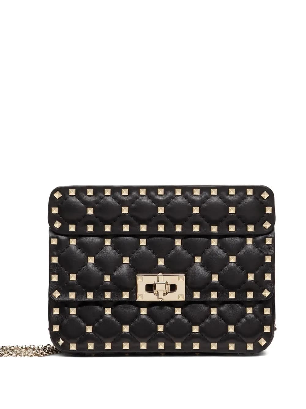 Rockstud-spike leather tote bag
