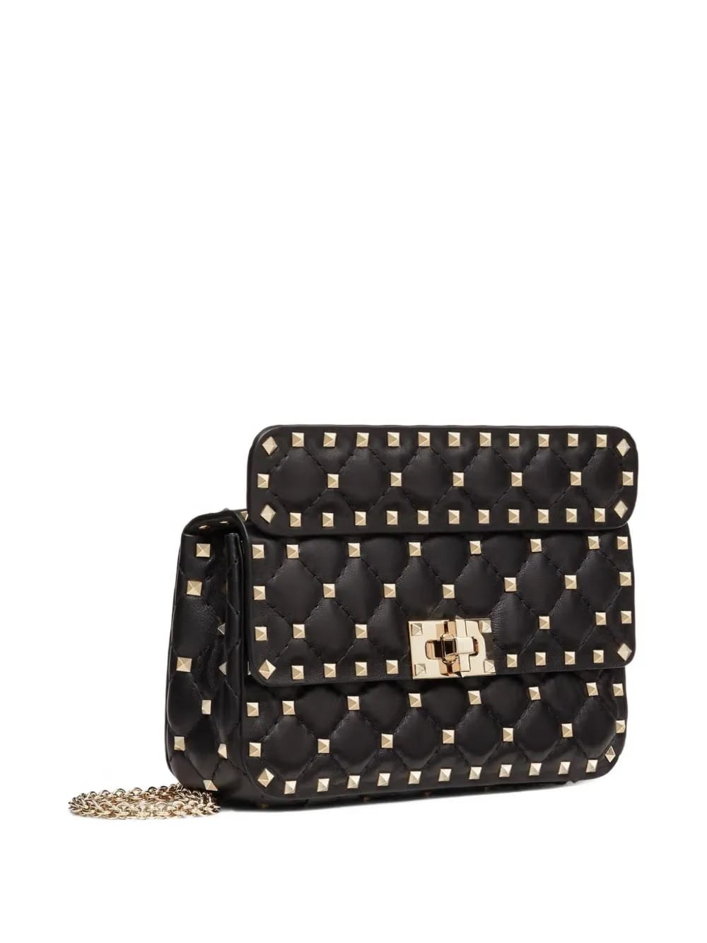 Rockstud-spike leather tote bag