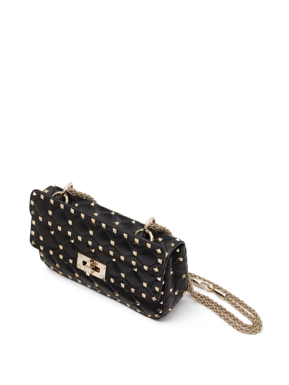 Rockstud-spike leather tote bag