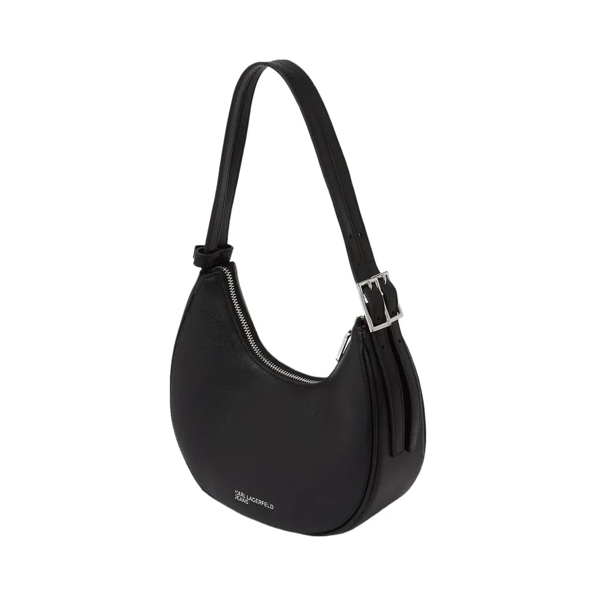 Karl Lagerfeld Twin Strap Moon Bag Black