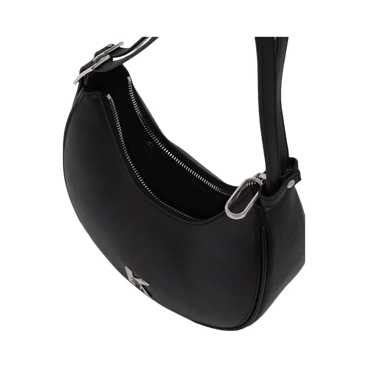 Karl Lagerfeld Twin Strap Moon Bag Black