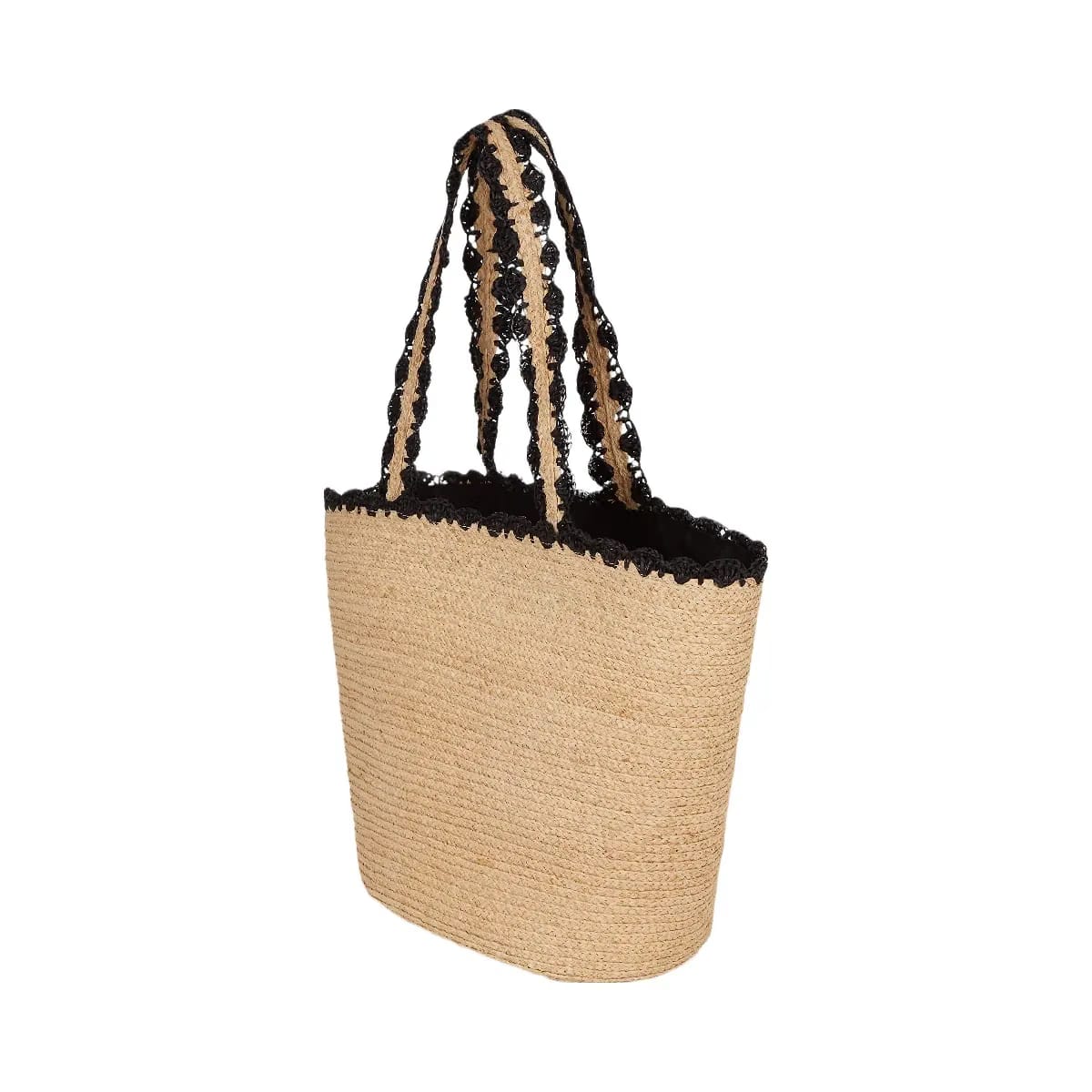 Karl Lagerfeld Signature Scallop Beach Bag Natural